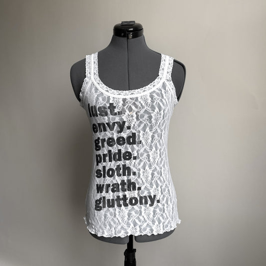 Deadly sins lace camisole